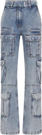 Givenchy Blauwe Katoenen Cargobroek - Dames - Bootcut Jeans - Zwart - W27 - Katoen - Jeans