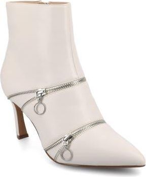 Journee Collection Catoa Zip Boot - Wide Width Available in Bone at Nordstrom Rack, Size 6.5