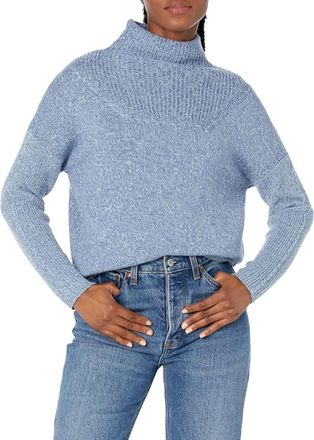 Nic+Zoe Stitch Sweater In Blue Mix
