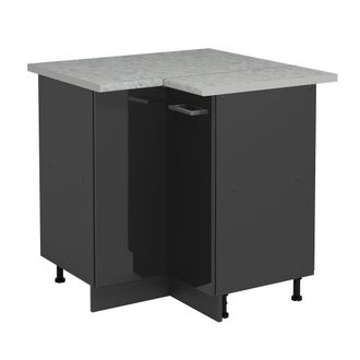 Vicco Armario De Esquina R-line, Antracita Alto Brillo, 75.6 Cm Et M&aacute;rmol