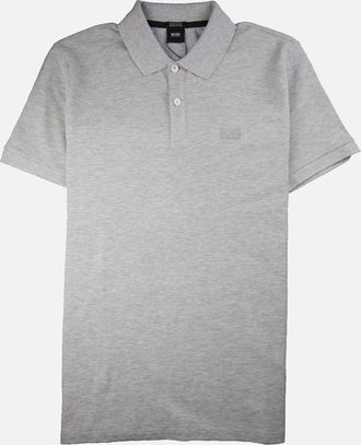 HUGO BOSS Mens Hugo Boss Pallas Short Sleeve Polo Shirt Light Grey - Size: 44