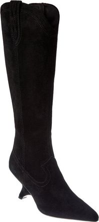 SIMKHAI Shadow Suede Western Knee-High Boot