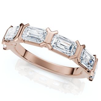 Pompeii3 1 1/2Ct Emerald Cut Diamond 6-stone Ring 14k Gold or Platinum Lab Grown