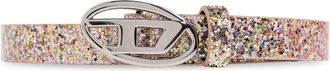 Diesel B-1dr logo-buckle belt - women - Polyethylene/Metal - 95 - Pink