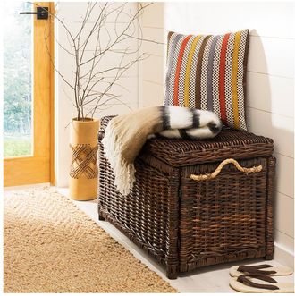 Jonathan Y Designs Jacob Wicker Storage Trunk