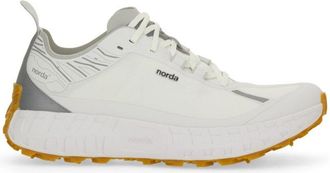 Norda Low-Profile White Sneakers With Mustard Yellow Sole