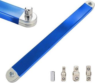 OEM Juego De Llaves De Extensi&oacute;n De Trinquete Acodadas De 38 Cm (15 Pulgadas), Mango Resistente, Extensi&oacute;n De Llave De Vaso Manual, Color Azul