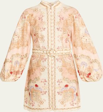 Zimmermann Daylight Long-Sleeve Mini Dress