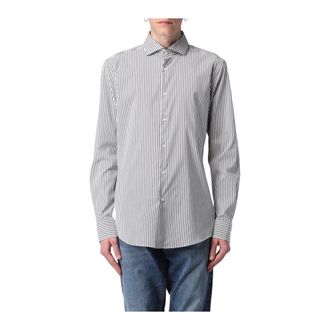 HUGO BOSS Heren, Overhemden, Zwart, Maat: 2XL Katoen