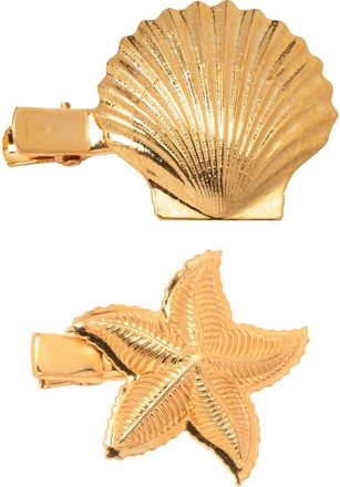Jennifer Behr Set of 2 Oceane Barrettes in Gold at Nordstrom