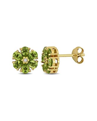 Rina Limor Silver 1.83 Ct. Tw. Peridot & Topaz Earrings