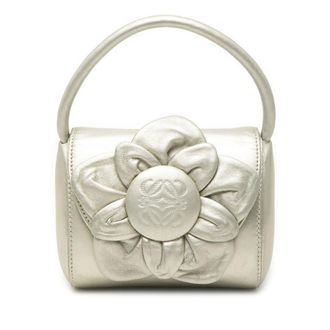 Loewe Pre-owned LOEWE Metallic Leather Anagram Flower Handbag Ladies GN3JUD1ZQRTXU6BV