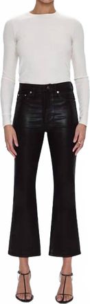 Pistola Denim Lennon High Rise Crop Boot Pant In Coated Mocha