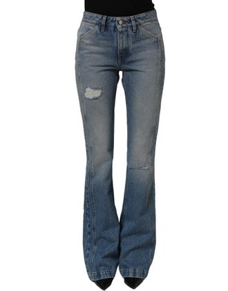Dolce & Gabbana Distressed Boot Cut Jeans - Blue