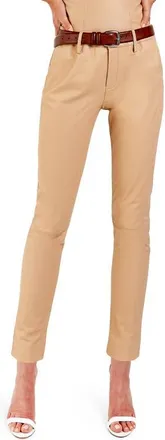 AS by DF Jordan Recycled Leather Trousers in Cafe Con Leche at Nordstrom, Size 10 X 32