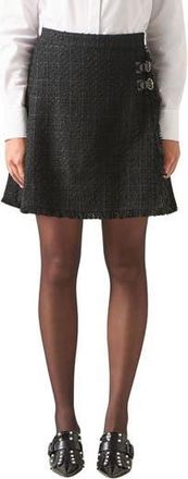 L.k. Bennett Pip Tweed Skirt in Black at Nordstrom Rack, Size 10 Us / 14 Uk