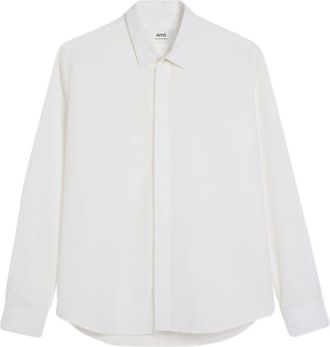 Ami Ami-de-Coeur-motif cotton shirt - unisex - Cotton - S - White