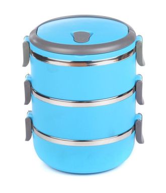 Trade Shop Trade Shop - Recipiente Herm&eacute;tico 2100ml Acero Inoxidable Abs Fiambrera