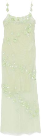 Blumarine Abito lungo con ricamo - Verde