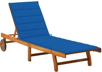 vidaXL Vidaxl - Tumbona De Jard&iacute;n Con Coj&iacute;n Madera Maciza De Acacia