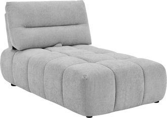 Vente-Unique Div&aacute;n con respaldo reclinable en tela texturizada gris claro APOLIU