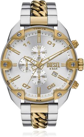 Diesel Spiked Stainless Steel Watch - Heren - Horloges - Grijs - ONE Size - Katoen - Accessoires
