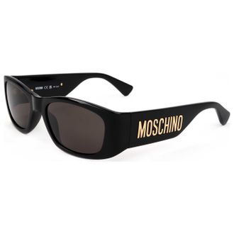 Moschino Womens 55 mm Black Sunglasses