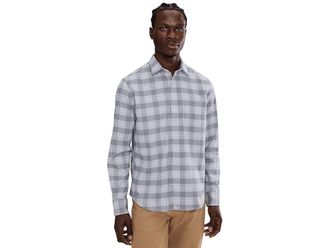 UNTUCKit Performance Flannel Brightlake Shirt Mens Clothing Grey : 2XL Regular Fit