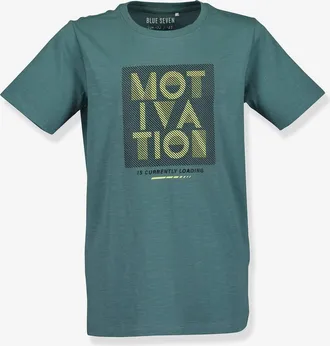 Blue Seven T-Shirt Jungen BLUE SEVEN Print MOTIVATION Bio-Baumwolle gr&uuml;n