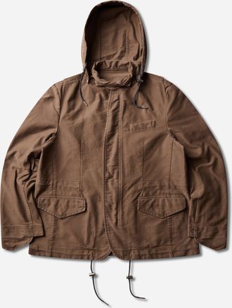 sacai Men s Sueded Cotton Jacket Brown