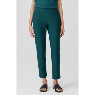 Eileen Fisher Slim Ankle Stretch Crepe Pants in Aegean at Nordstrom Rack, Size Xx-Small