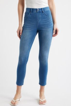 Hue Ultra Ultrasoft High Rise Denim Skimmer Leggings in Windsor Blue at Nordstrom, Size X-Large