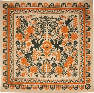 La DoubleJ Forest Foulard Zijden Sjaal - Dames - Zijden sjaals - Oranje - ONE Size - Accessoires