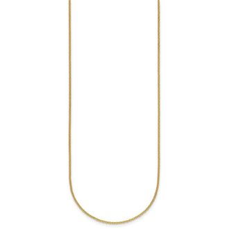 Diamond2Deal 18k Yellow Gold Polished 1.5mm Solid Cable Chain Necklace