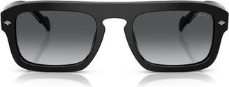 Vogue Eyewear 53mm Polarized Irregular Sunglasses in Black at Nordstrom