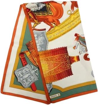 Herm&egrave;s Pre-owned Cavaliers Ottomans Scarf - Dames - Vintage Accessoires - Veelkleurig - ONE Size - Vintage