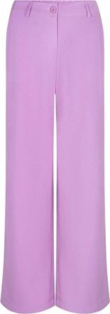 Ydence Pants Solange - Dames - Wijde Broeken - Paars - 2XL - Polyester - Broeken