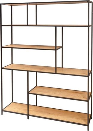 Global Interiors Design Regal Slim Line 135 x 185 cm - Schwarz/Wildeiche