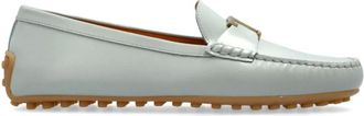 Tod's Loafers, female, Gray, 5 UK, Grey Flat Shoes with Gold-tone Hardware