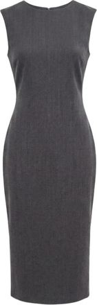 Jacquemus La Robe Alba Midi - Dames - Casual kleedjes - Grijs - XS - Leer - Kleedjes