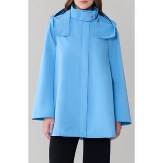 Soia & Kyo Nalani Waterproof Swing Coat in Poolside Blue at Nordstrom, Size X-Large