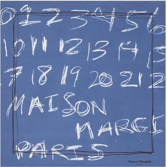 Maison Margiela Blue Silk Scarf