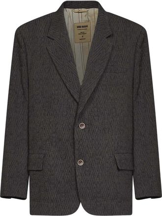 Uma Wang Um 6527-Uw 063 Blazer - Heren - Blazers - Bruin - S - Wol - Jassen