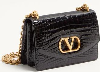 Valentino Garavani Borsa Piccola A Spalla Valentino Garavani Vain In Coccodrillo Donna NERO UNI