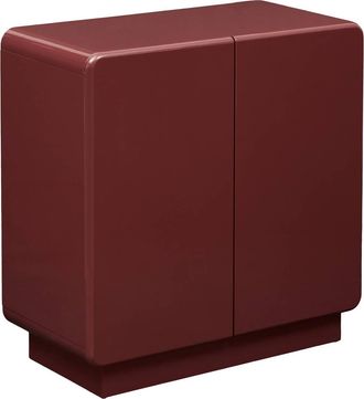 Atmosphera Aparador Douglas Cuadrado De 80 X 80 Cm, Con 2 Puertas, Rojo - Atmosphera Cr&eacute;ateur DInt&eacute;rieur