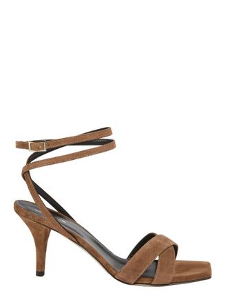 Semicouture Brown Suede Ankle-strap Heels