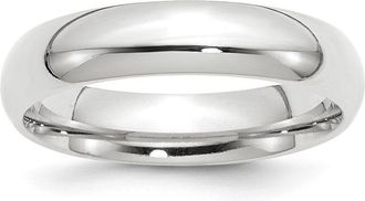 Diamond2Deal 14k White Gold 5mm Standard Weight Comfort Fit Wedding Band Ring