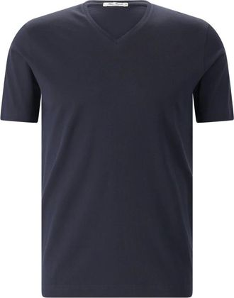 Stefan Brandt V-hals T-shirt - Heren - T-shirts - Blauw - 2XL - Katoen - Tops