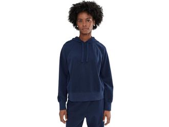 Pact CloudKnit Hoodie Womens Sweatshirt Navy Blue : SM, Cotton/Elastane