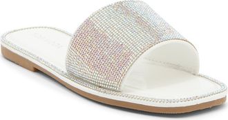 Top Moda Medusa Slide Sandal in White Patent at Nordstrom Rack, Size 7.5